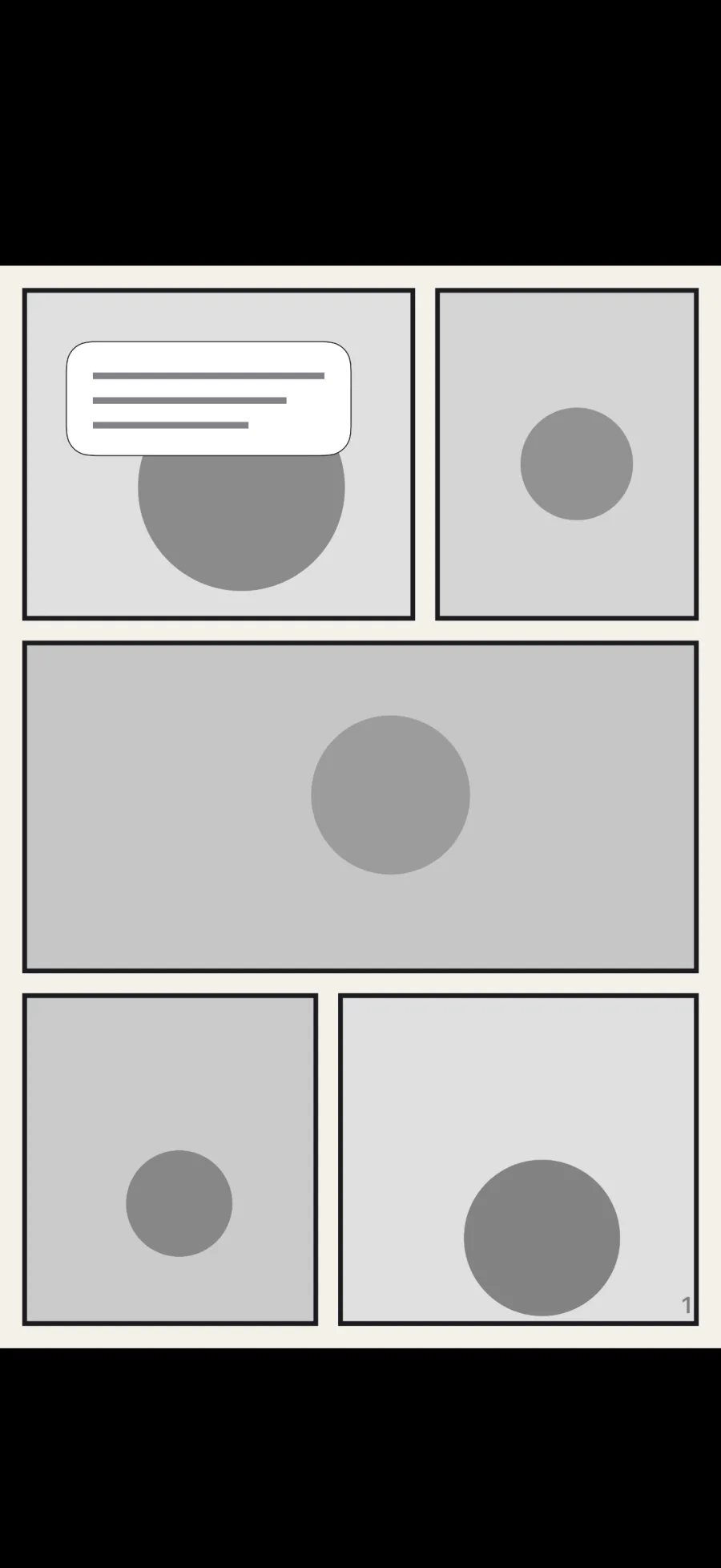 The Yoakashi paged reader on iPhone showing one comic page with panels and a speech bubble
