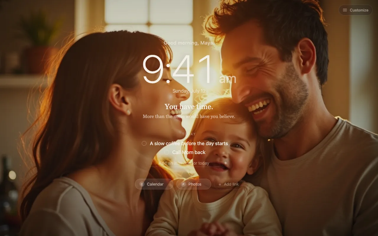 Fondly app interface